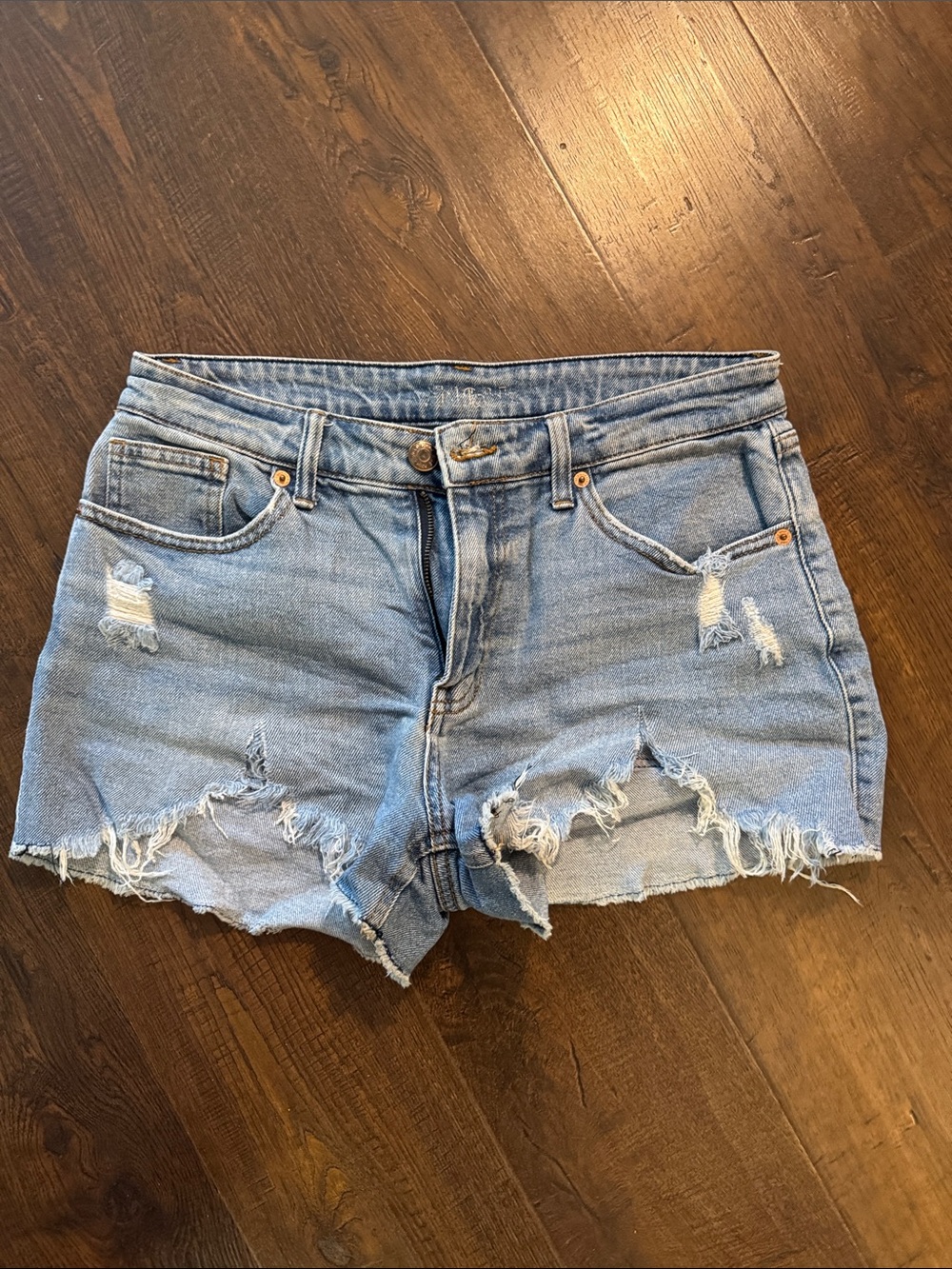 wild fable Light Blue Distressed Denim Cutoff Shorts